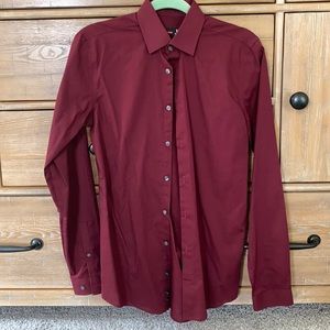 Men’s JFerrar Maroon Slim Dress Shirt